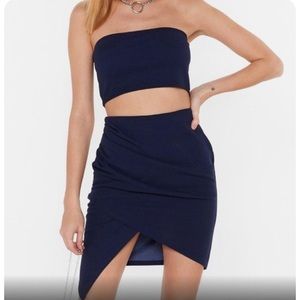 Nasty Gal Blue Two Piece Set